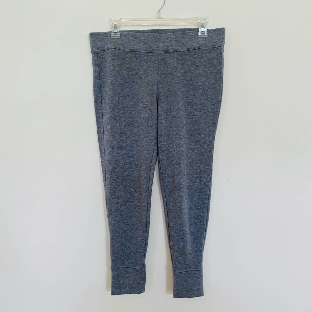LOFT Lounge Grey Capri Stretch Workout Loungewear Leggings Size Large